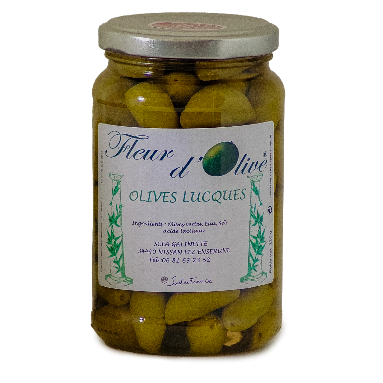 Olives vertes en bocal - Fleur d'Olive - votre boutique huile d'Olive,  olives et dérivés